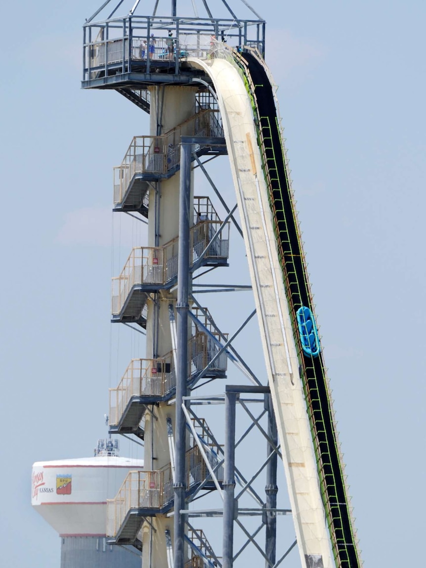 General view of the Verruckt water slide.