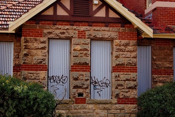 The boarded up buildings on the old Claremont hospital site in 2012.