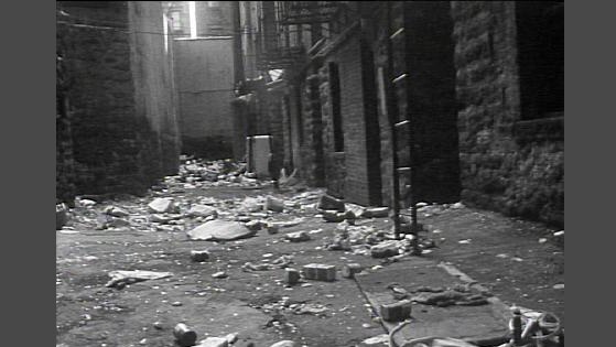 Rubbish strewn in Harlem street