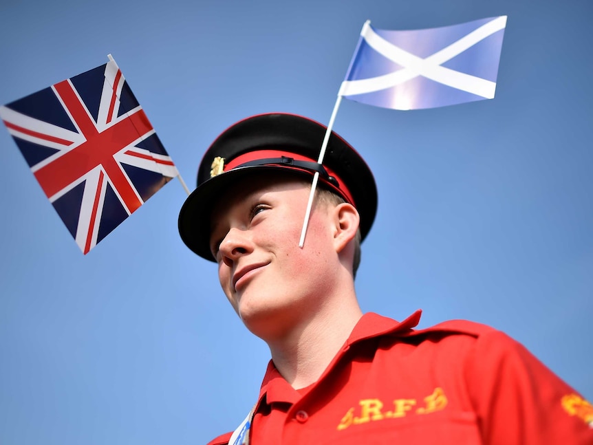 Man in Edinburgh opposing Scottish independence