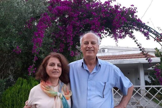 Fariba Kamalabadi with husband Rouhollah Taefi in happier times