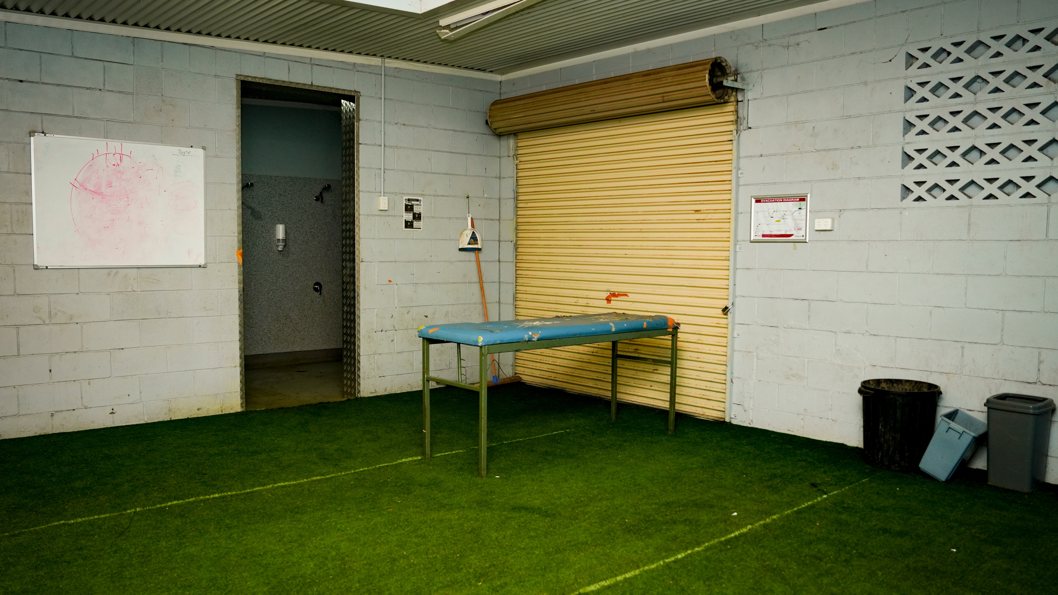 The away rooms at Macedon Football Netball Club.