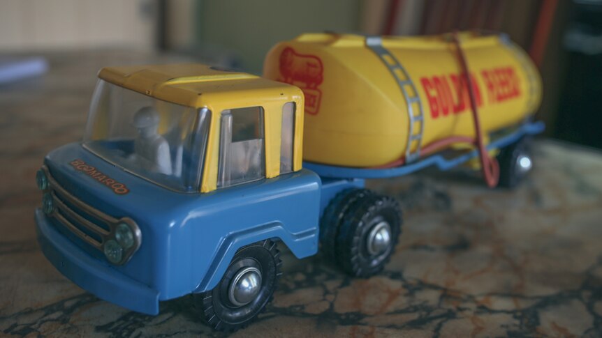 A Golden Fleece toy truck from the 1960s, one Jack Little's most expensive purchases