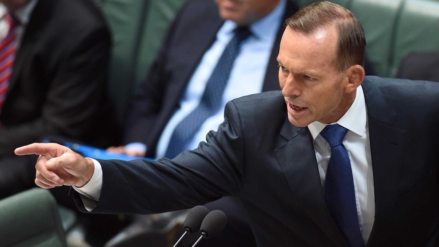 Tony Abbott speaks during Question Time