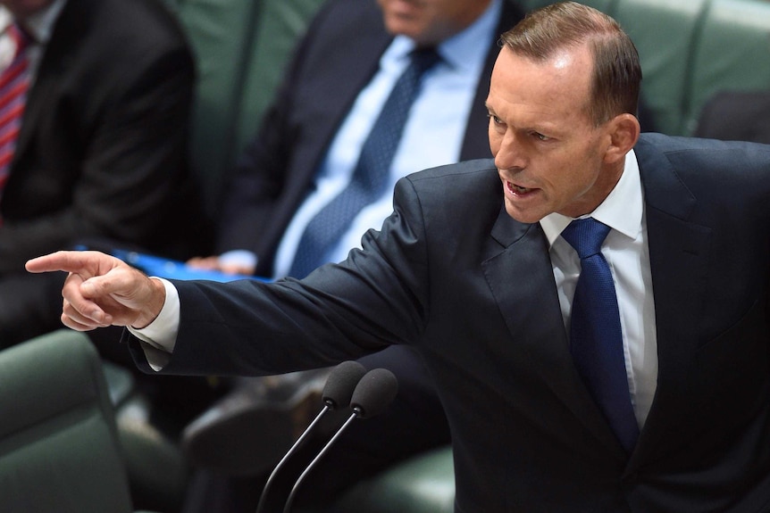 Tony Abbott speaks during Question Time