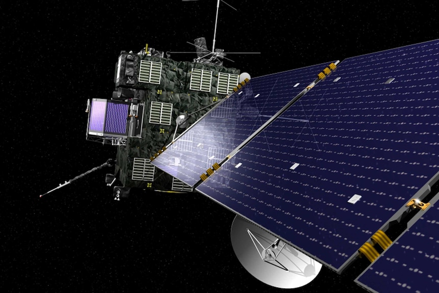 Artist's rendering of ESA comet-chasing probe Rosetta
