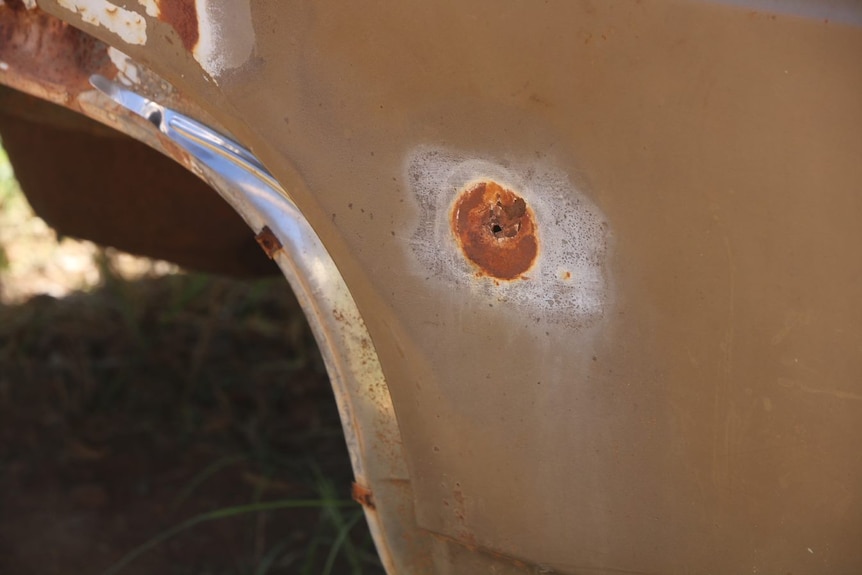 Bullet in car