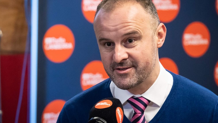 ACT Chief Minister Andrew Barr in the ABC Radio Canberra studio