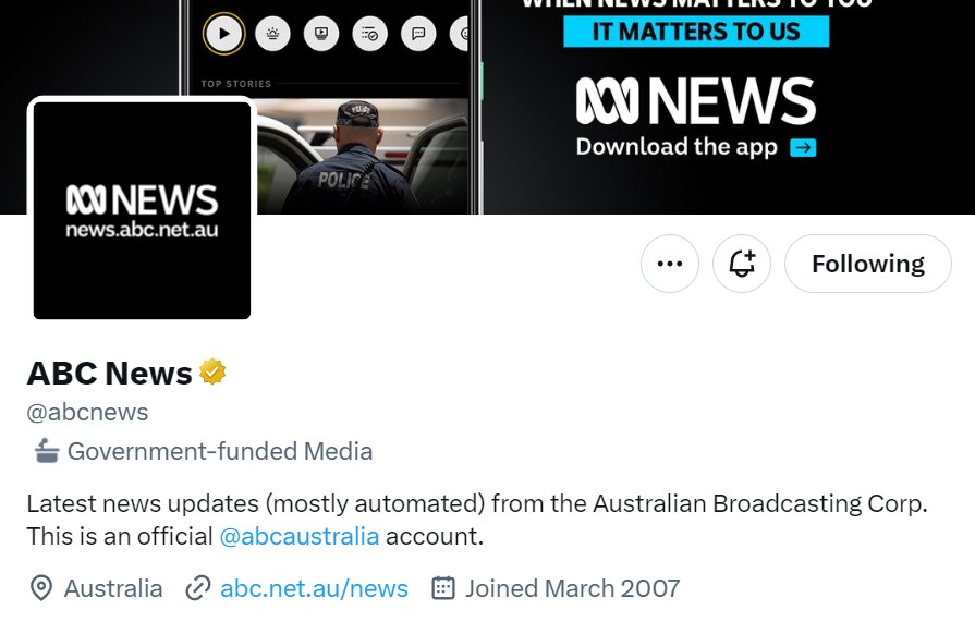 ABC News Branded With New Label 'Government-funded…