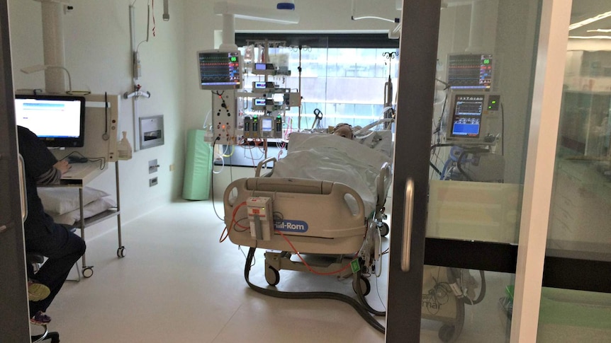 An intensive care patient in hospital