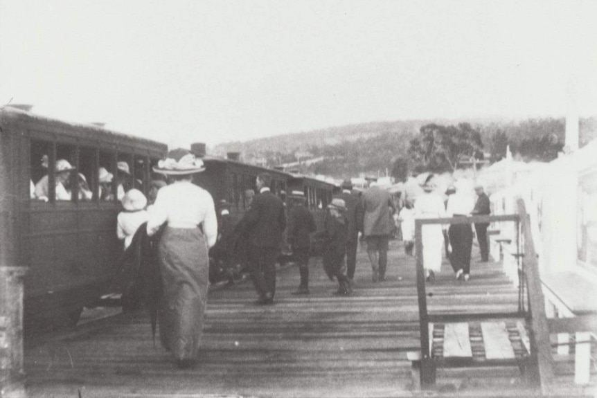 Train station at Bellerive in 1910