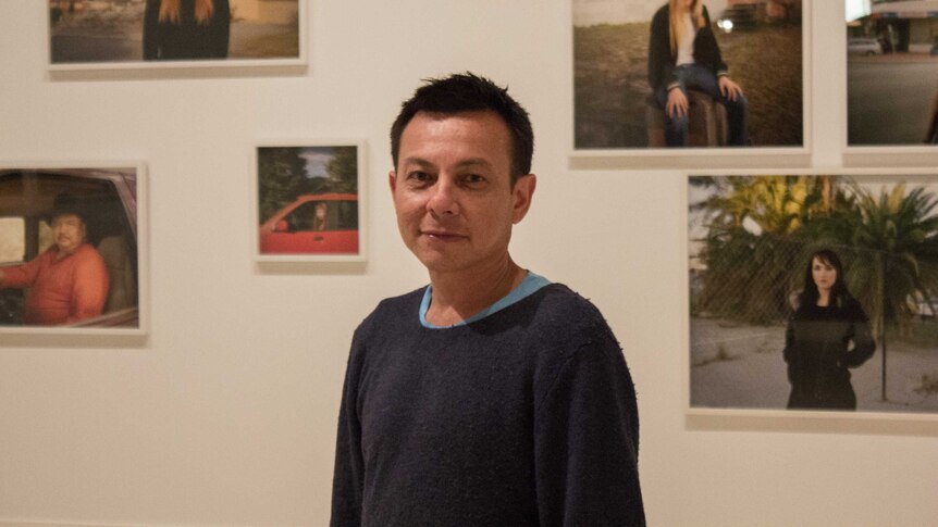 Graham Miller at his exhibition November 18, 2015.