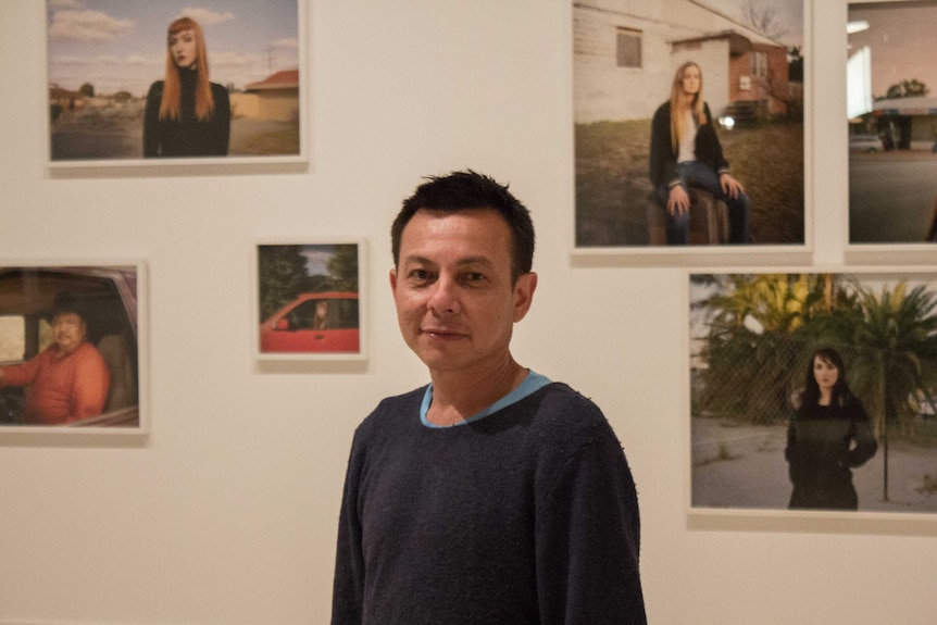 Graham Miller at his exhibition November 18, 2015.