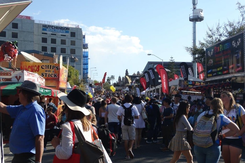 Large crowds pack into the the Ekka