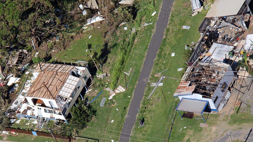 Damage to houses resulting from Tropical Cyclone Marcia