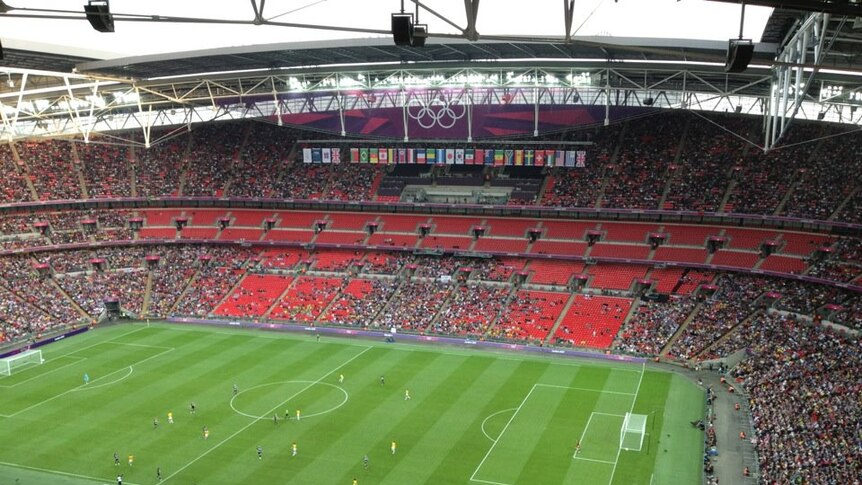 Swathes of empty seats at Wembley