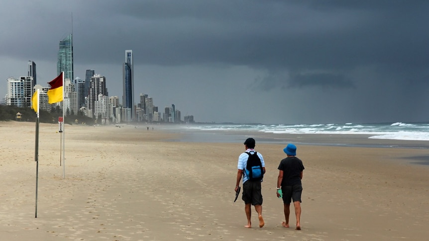 The trough will force the closure of Gold Coast beaches.