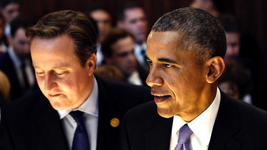 British Prime Minister David Cameron and US President Barack Obama