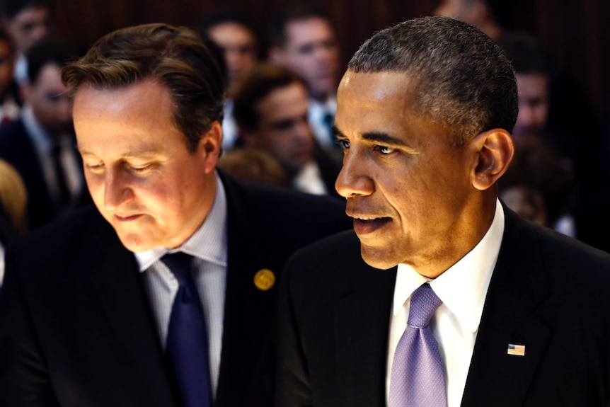 British Prime Minister David Cameron and US President Barack Obama