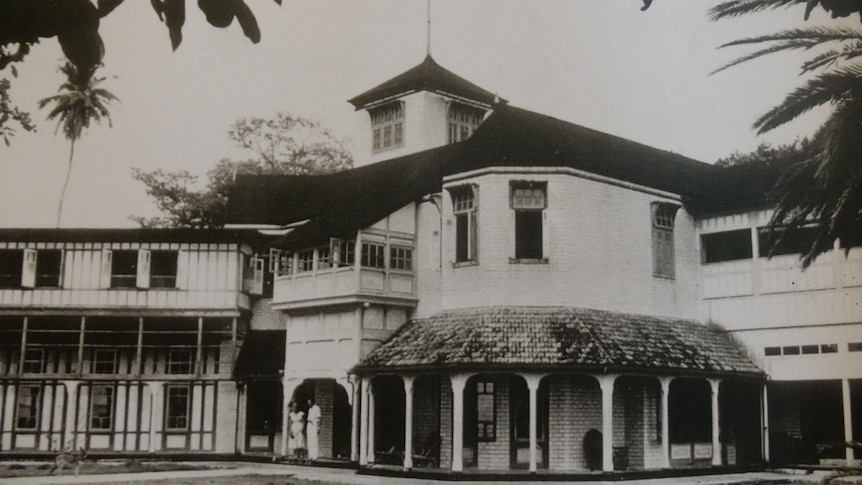 black and white photo of Oceania House 