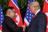 Trump and Kim handshake 2