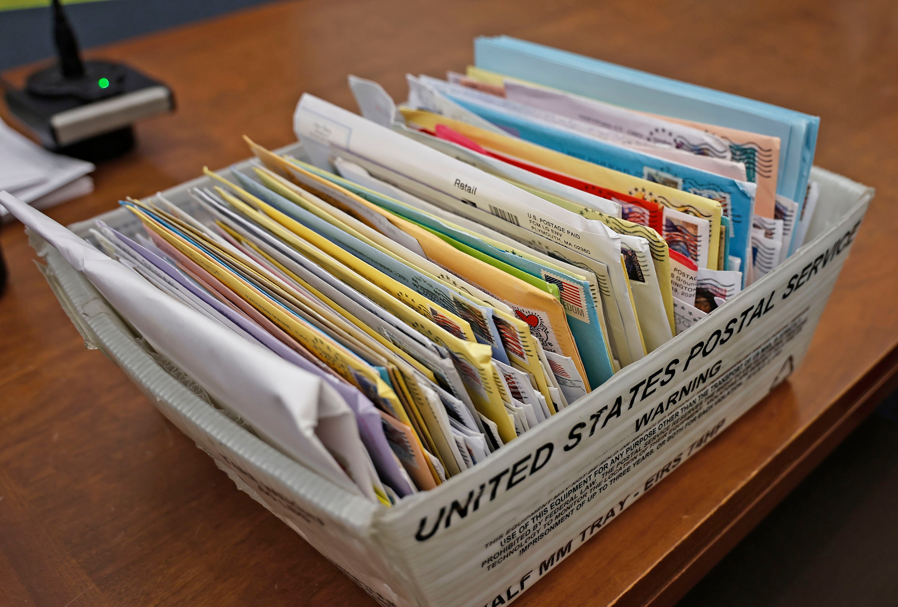 A carton full of letters