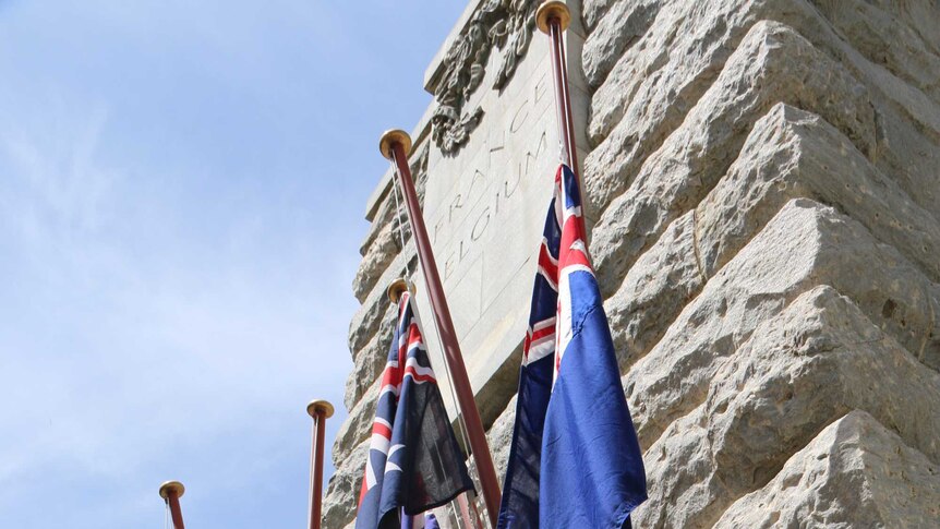 Commonwealth flags at the SA National War Memorial on North Terrace