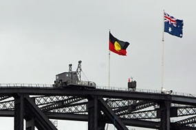 Flags on the Sydney Harbour Bridge (File image; Getty Images/Kristian Dowling)