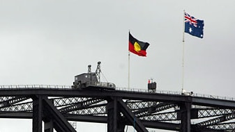 Flags on the Sydney Harbour Bridge (File image; Getty Images/Kristian Dowling)