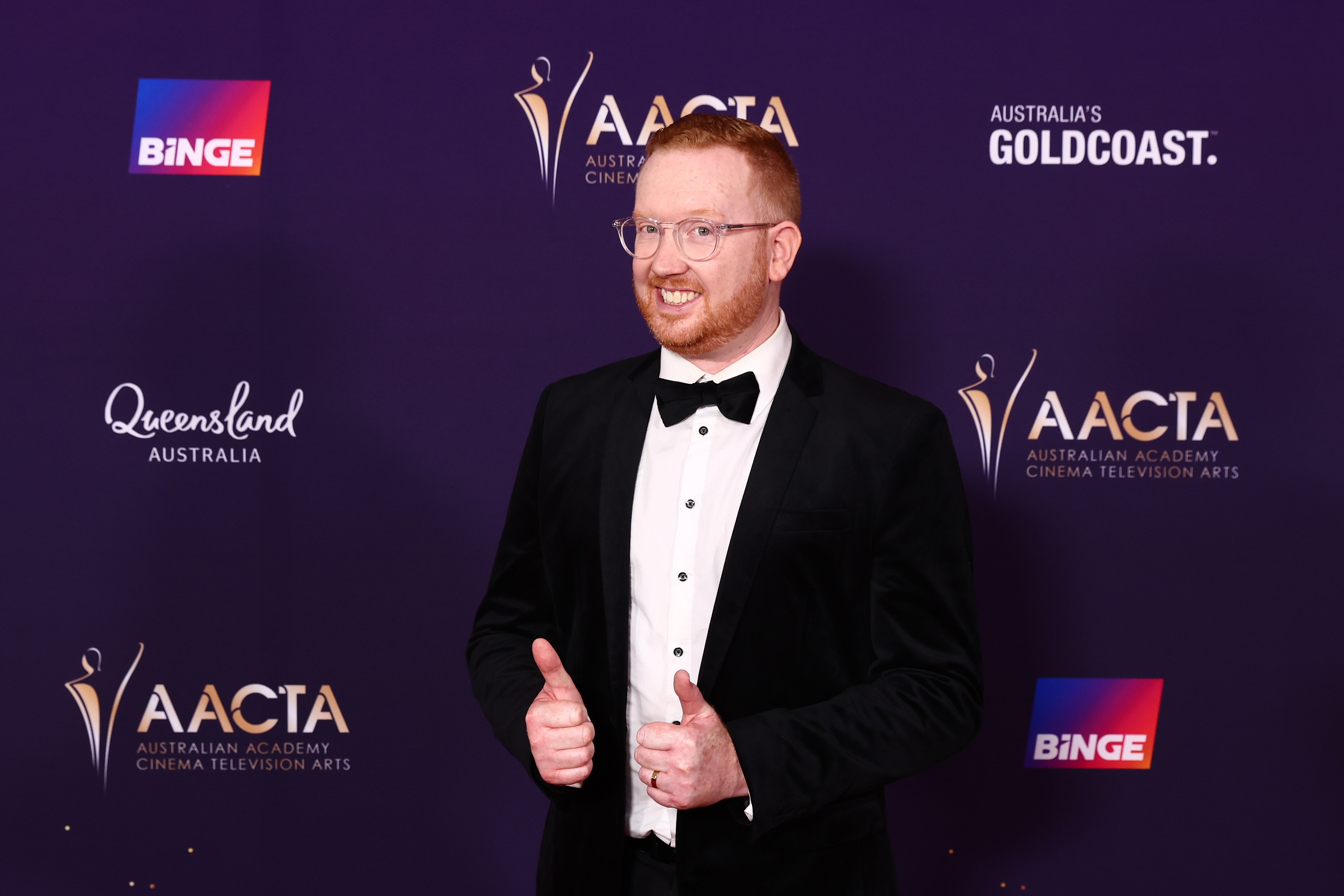 Luke McGregor giving a hearts up. 