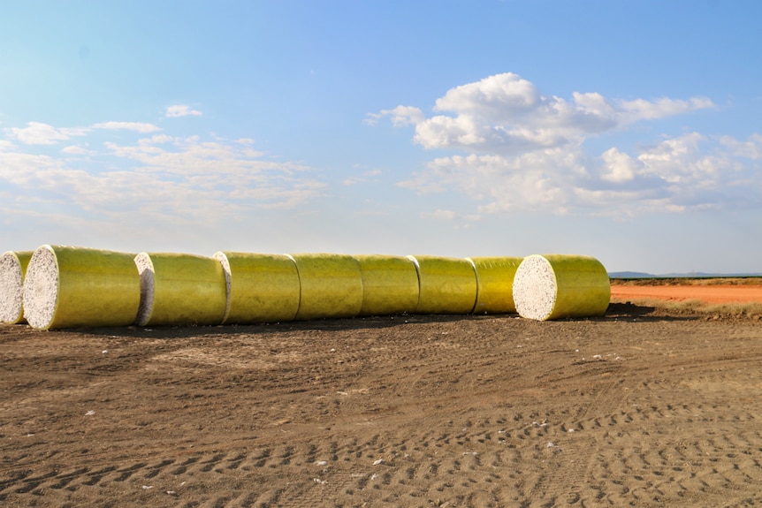 Cotton bales at Ord River in the Kimberley.