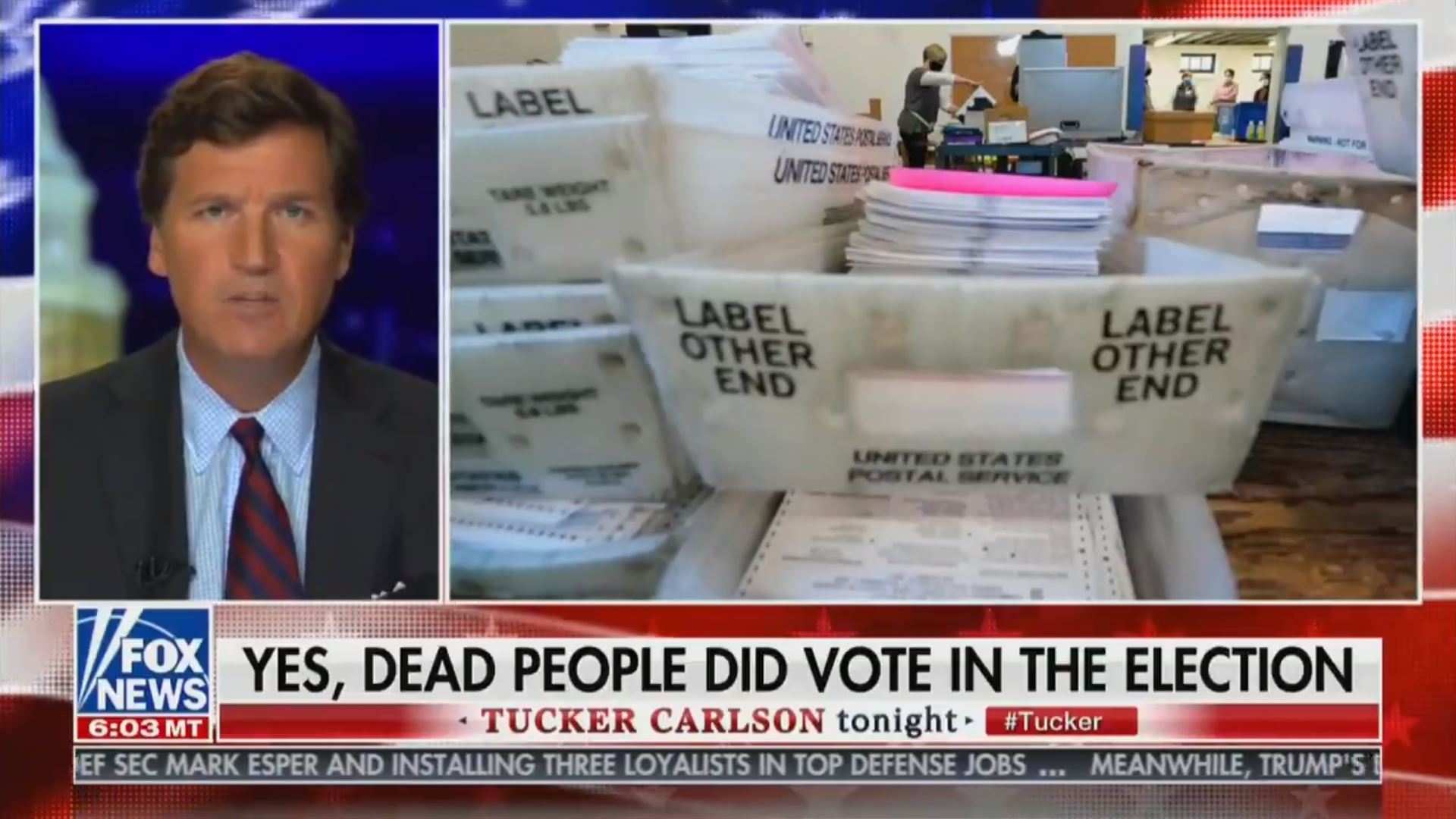 Fox News Anchor Tucker Carlson Apologises Over False Claim Dead People Voted In Georgia Abc News