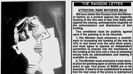 The ransom letter published in The Age newspaper in 1986.