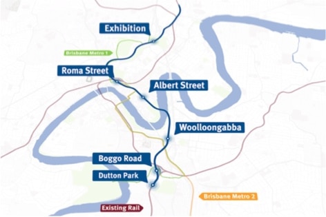 An image showing a map of the cross river rail network.