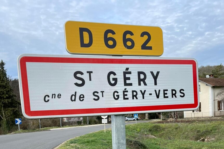 Street sign in French. 