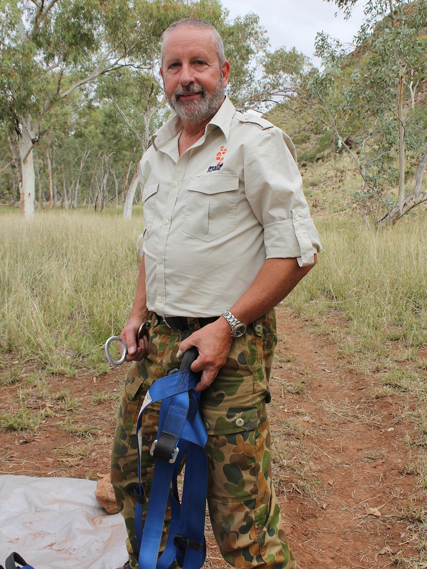 Alan 'Barra' Mundy, abseil instructor at NT Corrections boot camp.