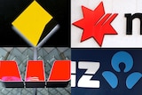 Composite of logos from Commonwealth Bank, NAB, Westpac and ANZ