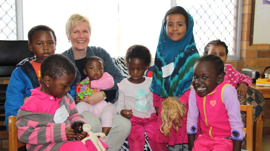Children at the Toowoomba Refugee and Migrant Services (TRAMS)