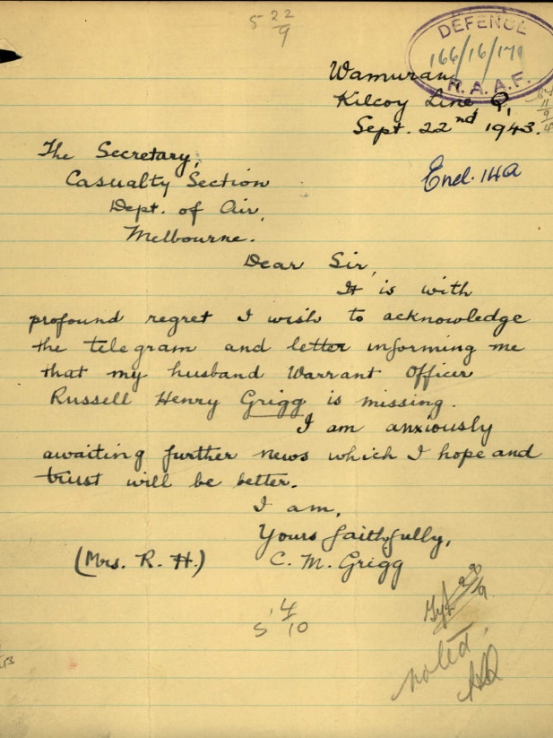 A letter from 1943.