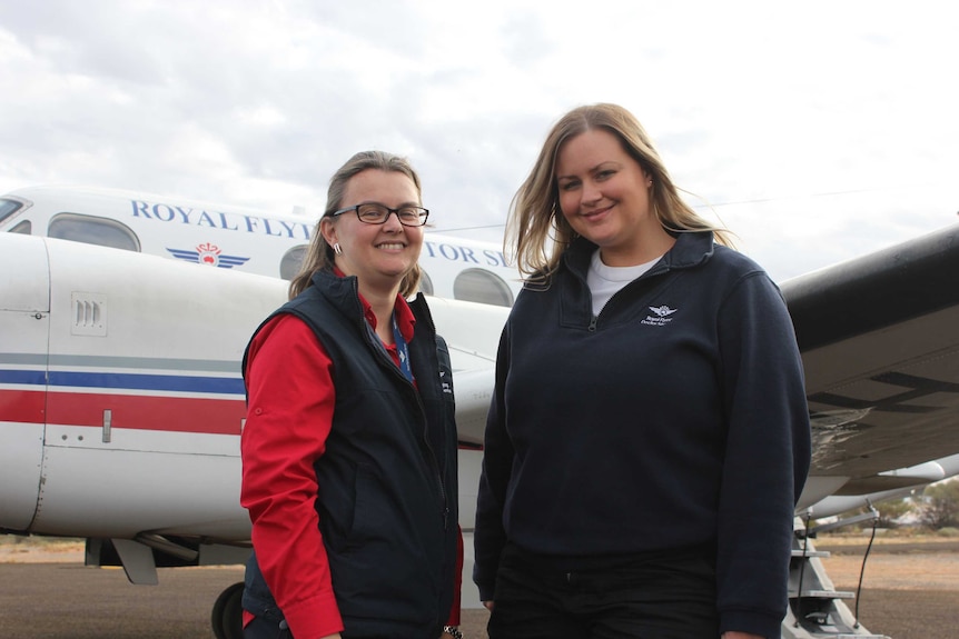Dr Victoria Bradley and Vanessa Latham mental health nurse with the Royal Flying Doctor Service.