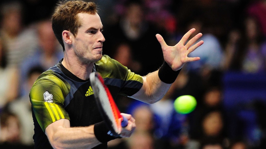 Opening win ... Andy Murray battled past Thomas Berdych in three sets