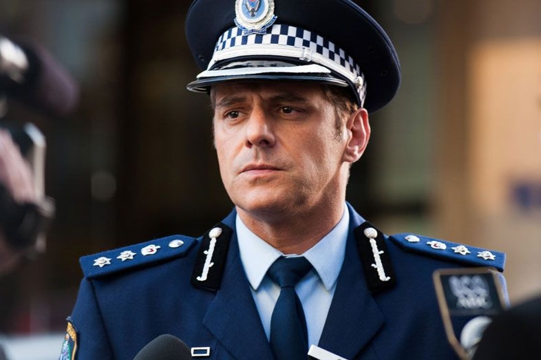 Australian actor Vince Colosimo in character as police Chief Superintendent Jack Rizzoli.
