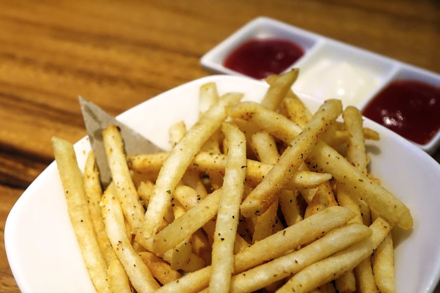 Bowl of french fries.