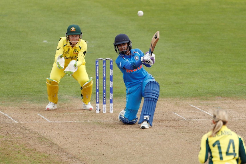 India's Mithali Raj in action against Australia at the Women's Cricket World Cup.