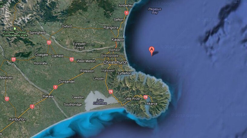 Google screen grab of NZ quake