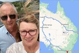 A composite image of Rob and Annie, and their long journey back to Gippsland, Victoria.