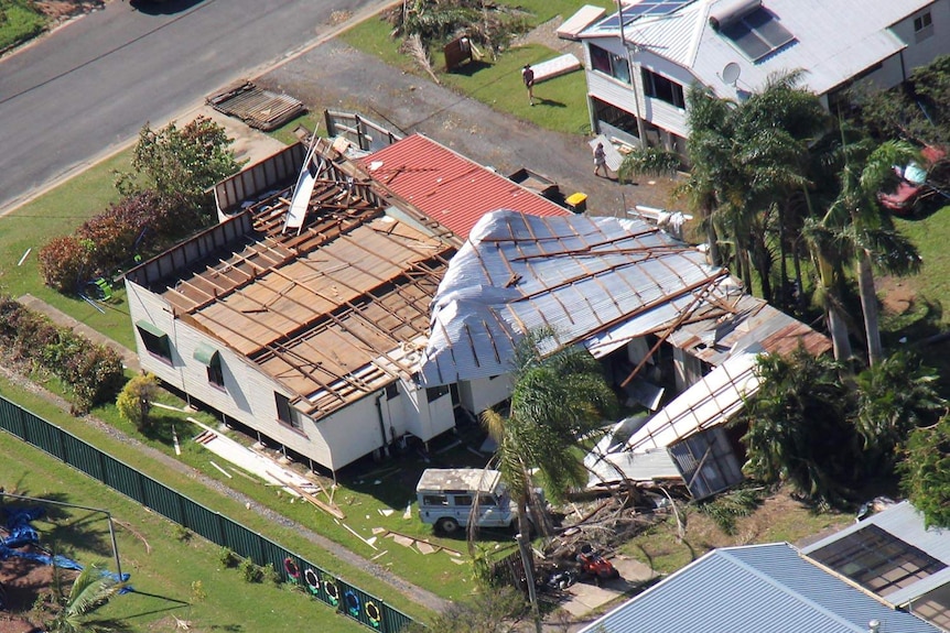 Damage to houses resulting from Tropical Cyclone Marcia