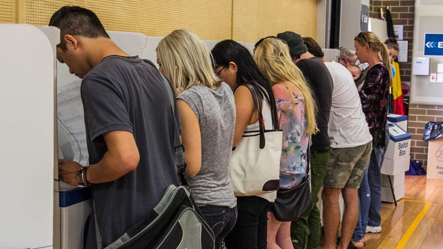 Regional voters at the polls during the NSW elections