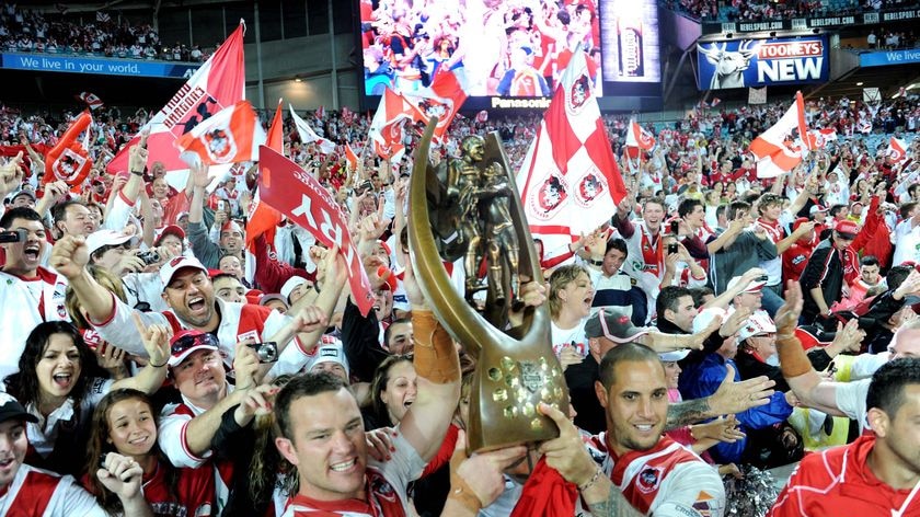 A long time coming ... Dragons supporters have waited since 1979 to celebrate another premiership.