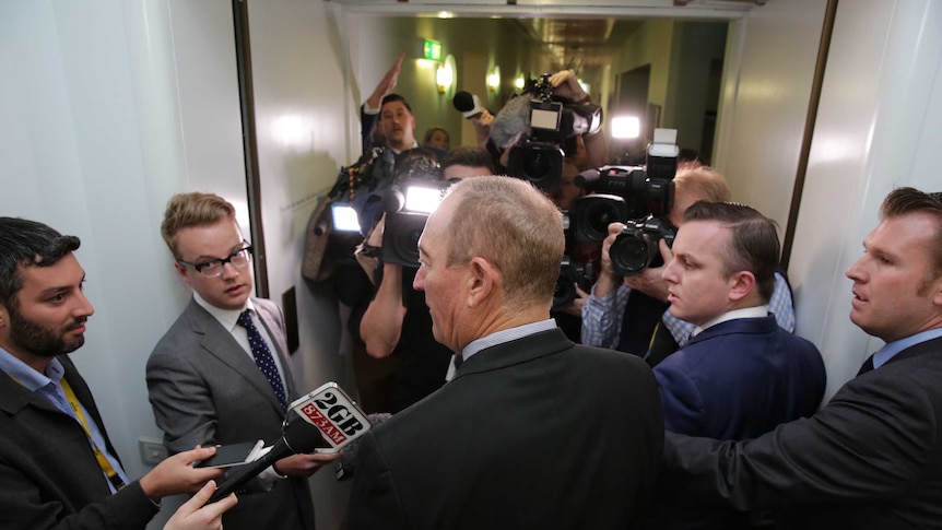 KAP Senator Fraser Anning addresses the media